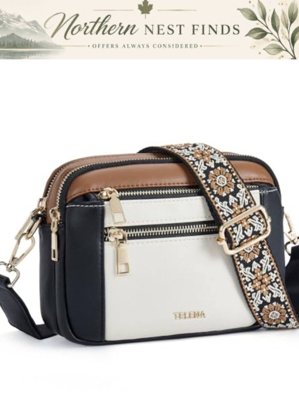 Small Quilted Crossbody Bag Vegan Leather Adjustable Strap Purse
